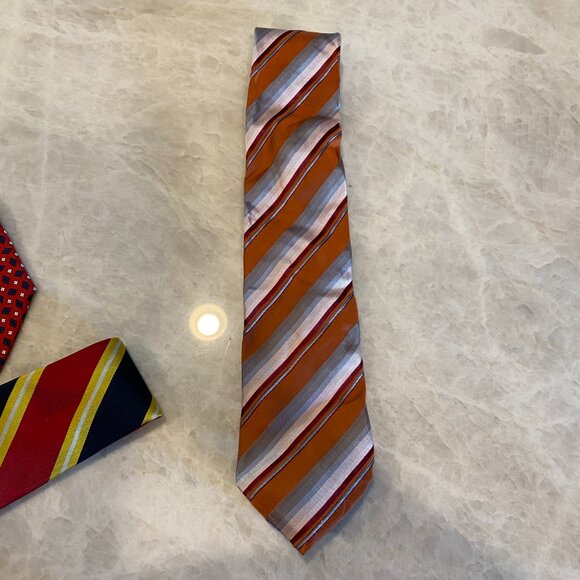 15 High End Patterned Silk Ties Brooks Brothers, YSL, Valentino, Hastings - Picture 11 of 15